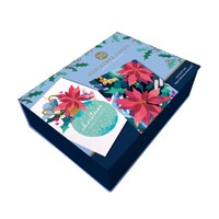 Poinsettia Christmas Cards Box Set