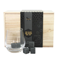 Gents Gin Glass & Rocks Box Set