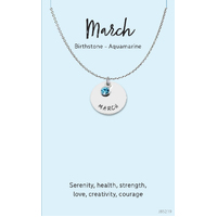 Jewellery Card Birthstone March
