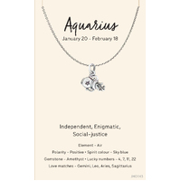 Jewellery Card Horoscope Aquarius